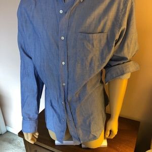 Banana Republic Slim Fit Non Iron Blue Lightweight